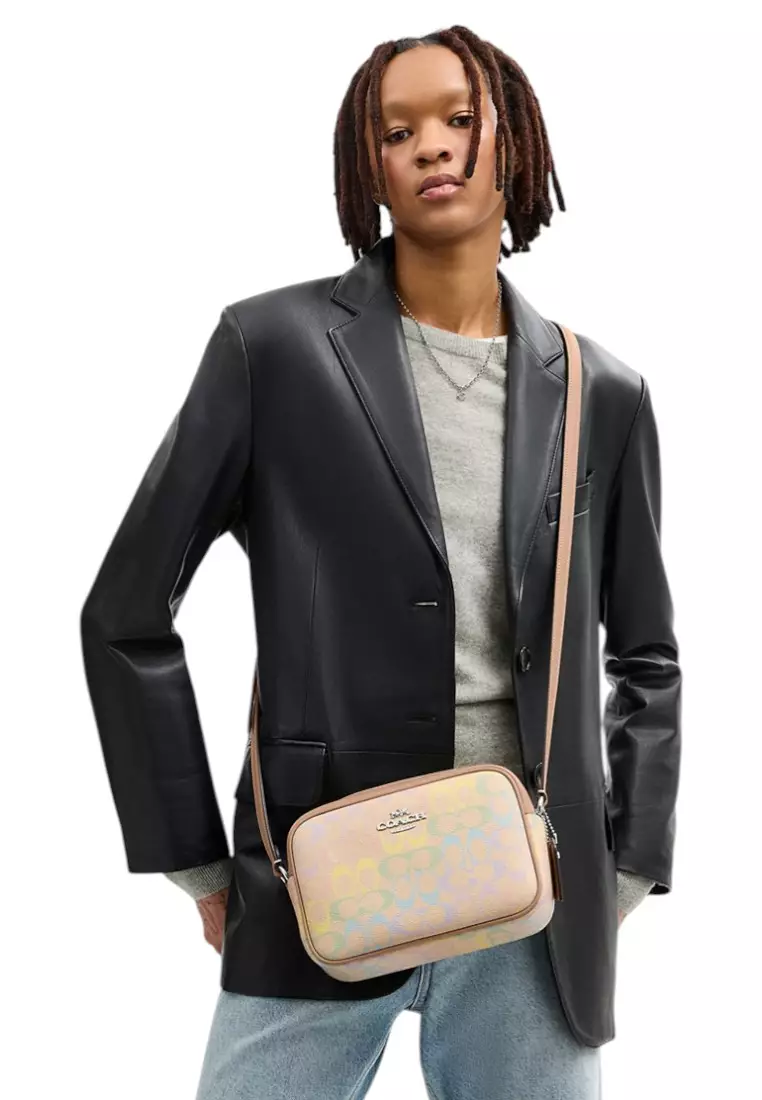 Jamie Camera Bag In Rainbow Signature Canvas - Sand/Multi