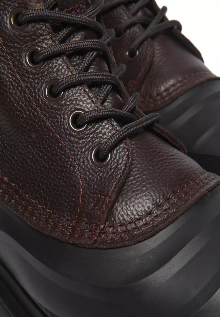 1460 Fleece Lined Leather Sub Black Oxblood Boots Men