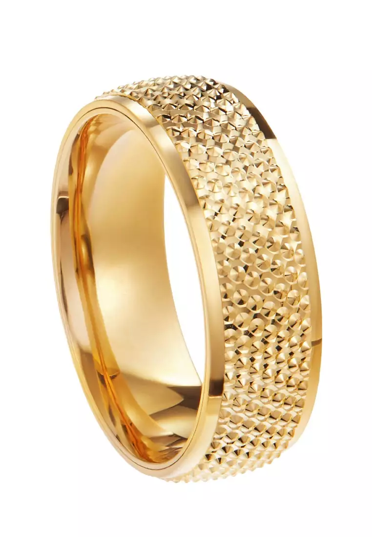 Men's fashion hot sale gold rings