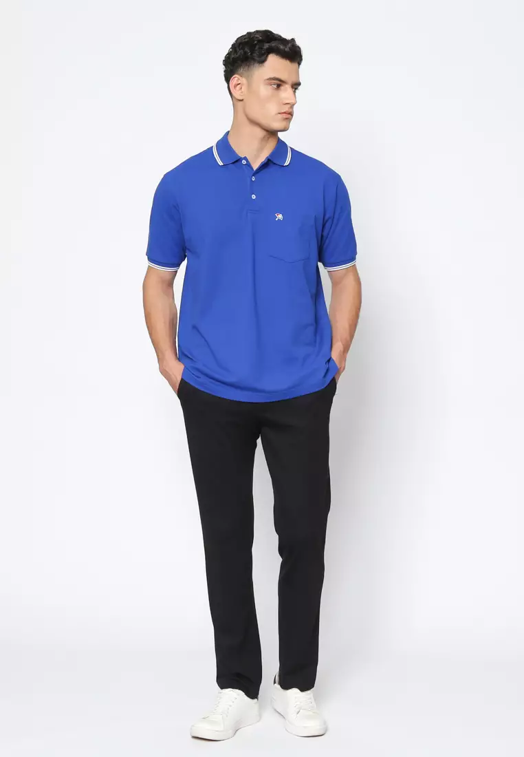 BLUE BASIC POLO SHIRT