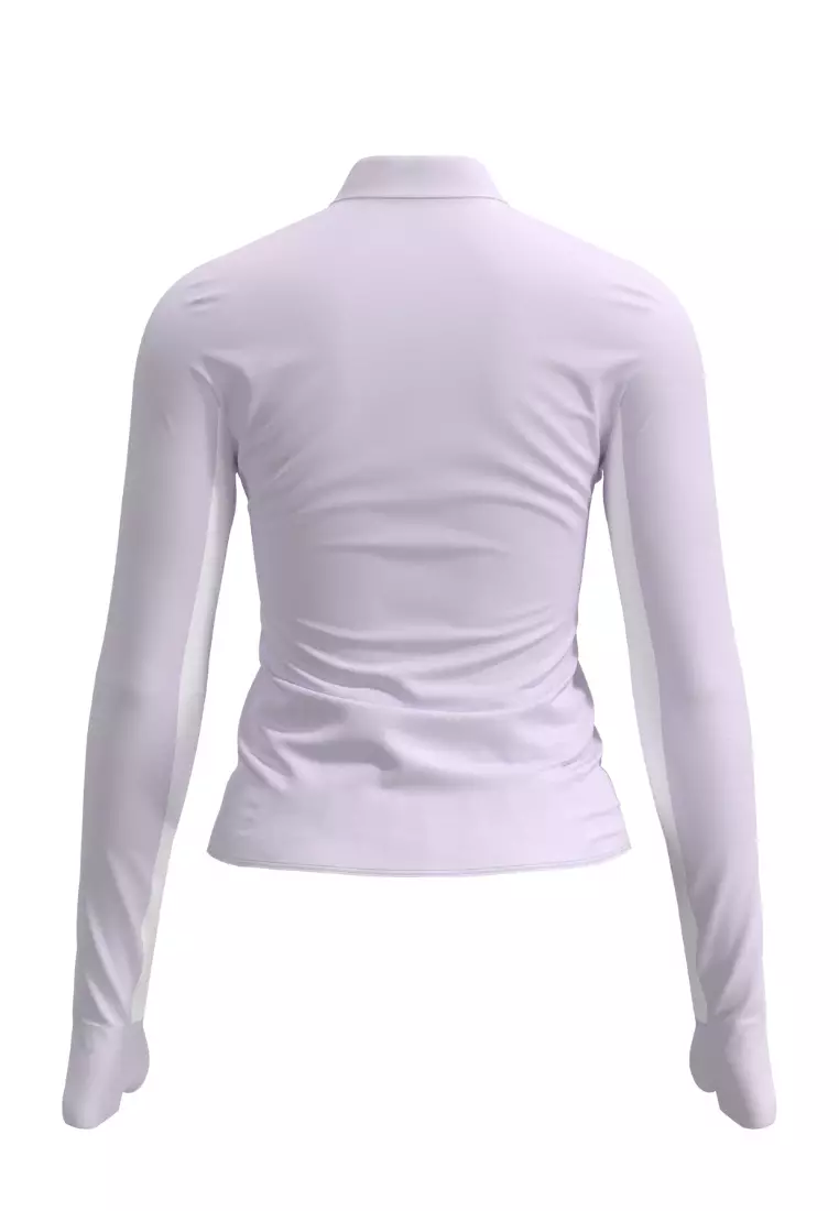 Supplementary紫色修身拉鍊防曬外套