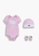 Levi's pink Levi's Batwing Logo 3-Piece Set (Infant) 616C5KAA1CC18BGS_1
