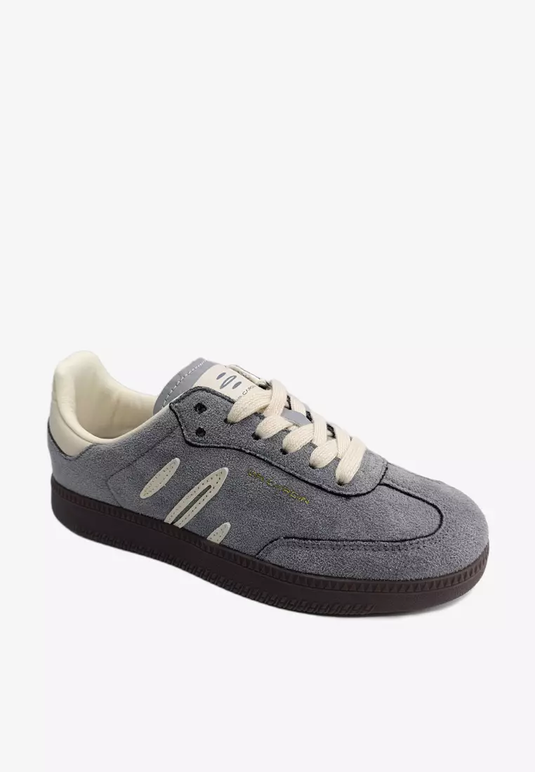 Dr Cardin The Origin: Heritage Collection Kids Laced-Up Sneaker K-RJ-100 | Denim/Faux Suede/Leather