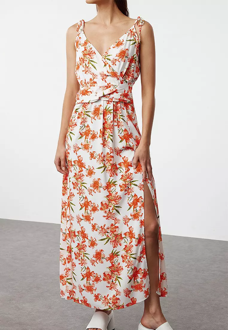 Viscose Slit Maxi Dress