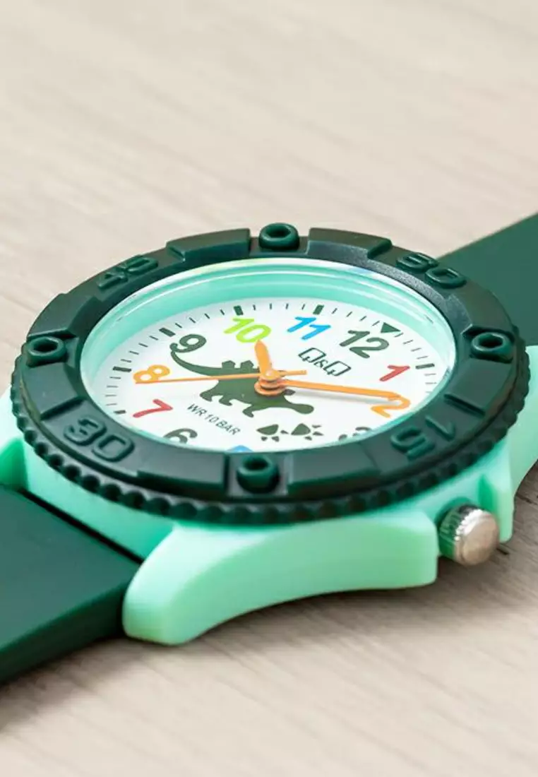 Watch by Citizen VQ96J024Y Kids Analog Watch with Green Rubber Strap