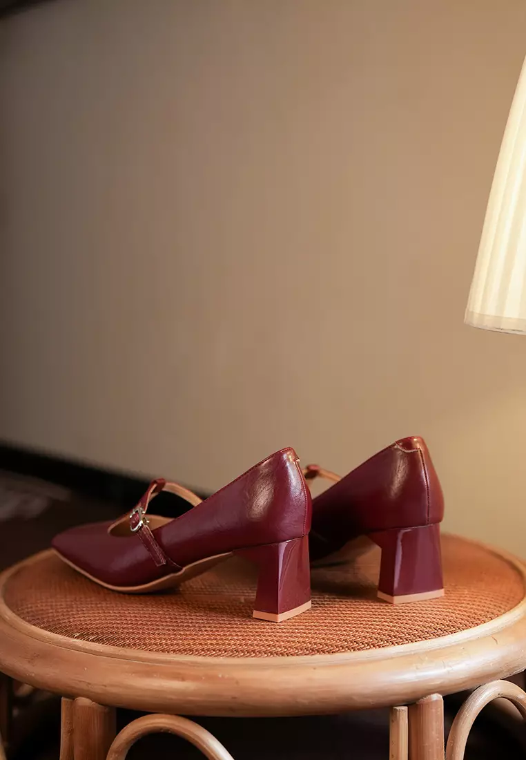 5CM T-Strap Square Toe Pumps BY2355-43