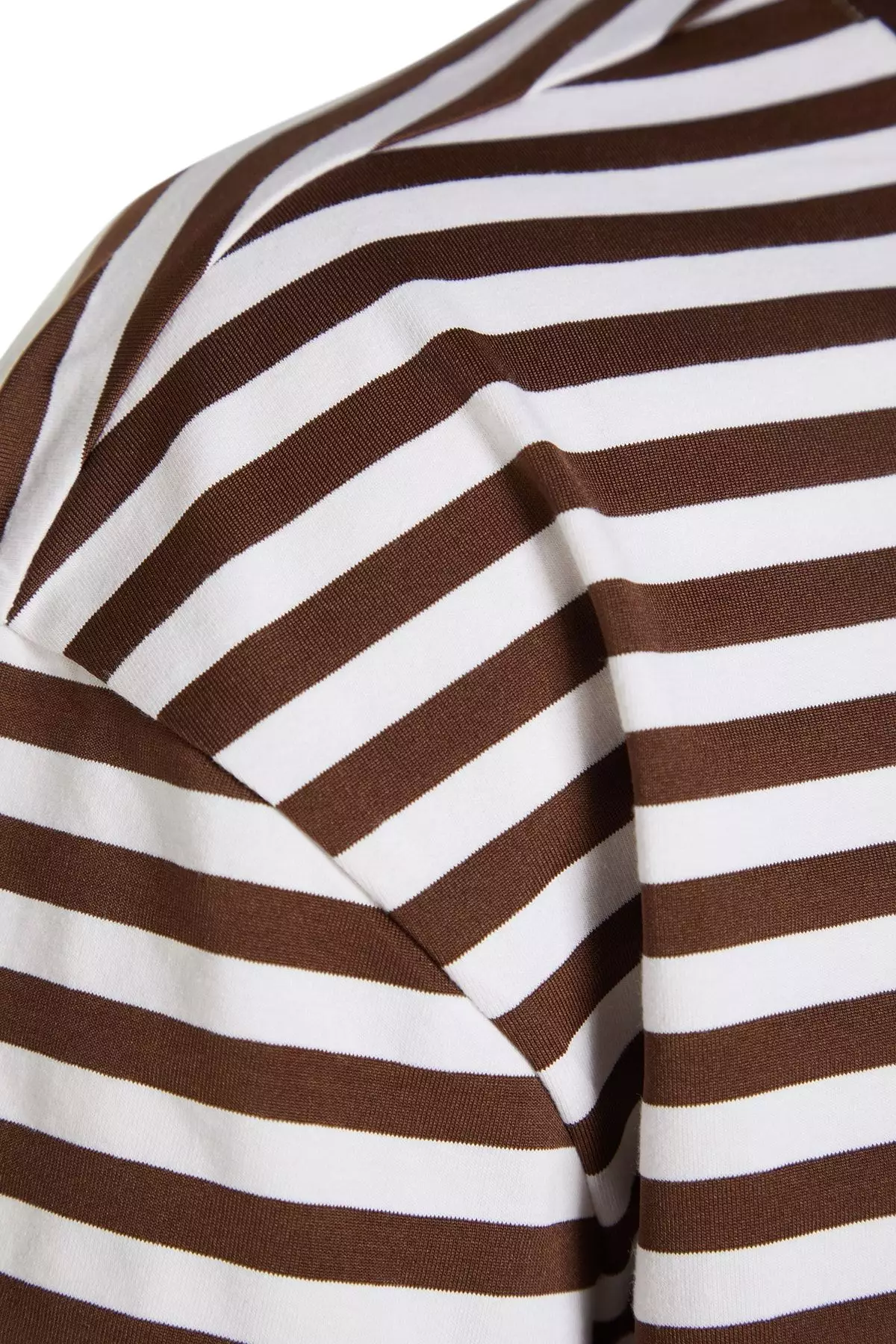 Light Brown Oversize/Wide Cut Striped Crew Neck Short Sleeve T-Shirt TMNSS20TS0511