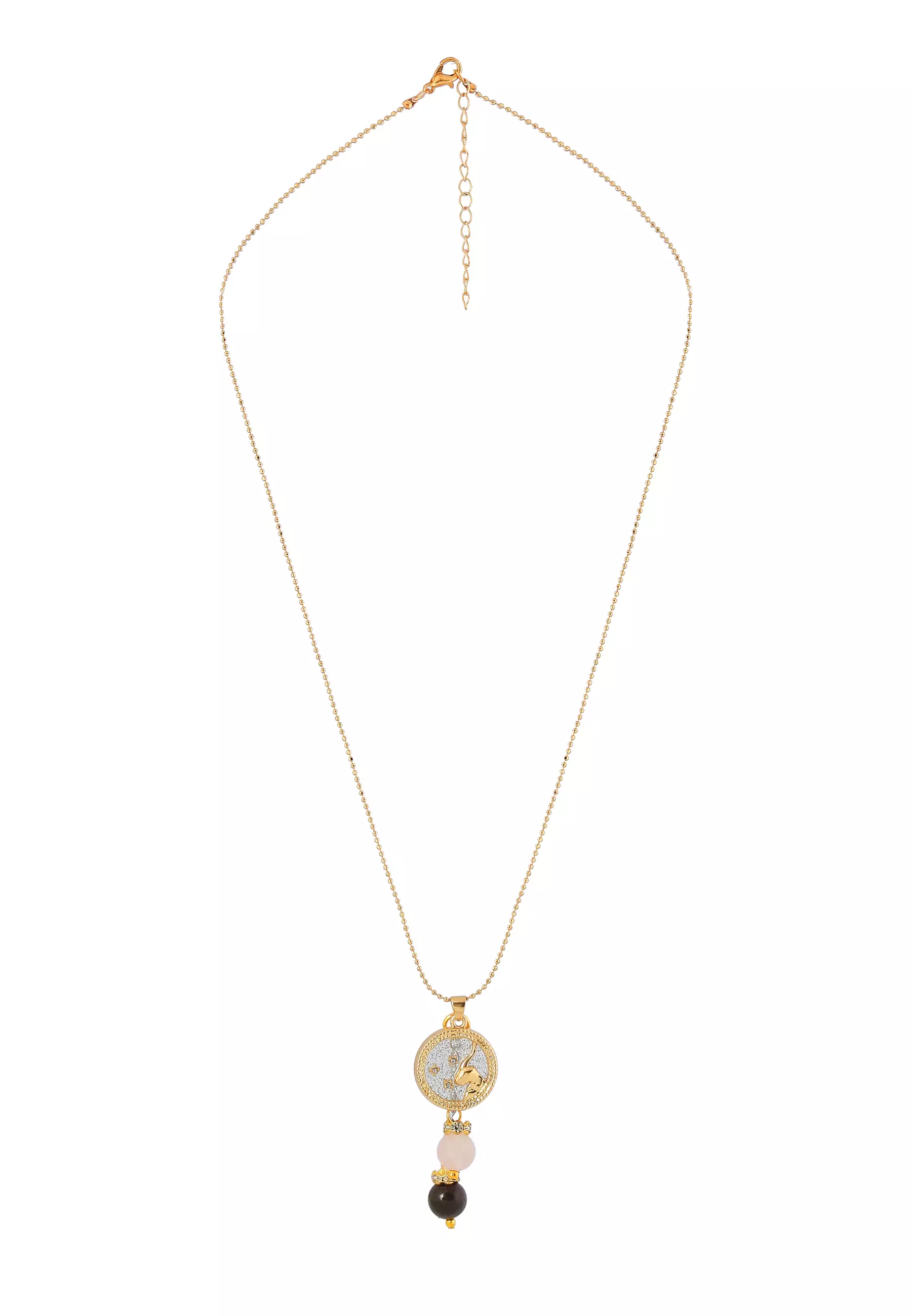 Capricorn with Red Garnet & Rose Quartz