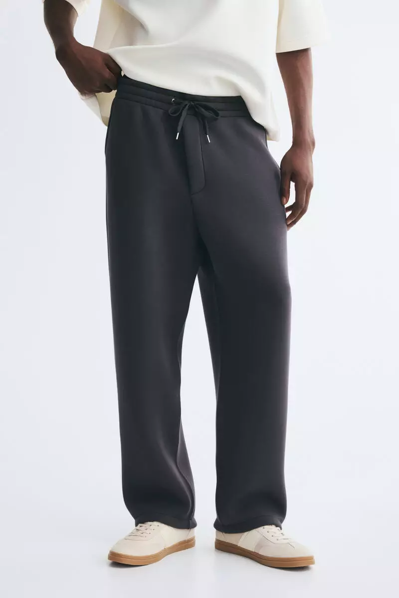 Relaxed Fit Scuba barrel joggers