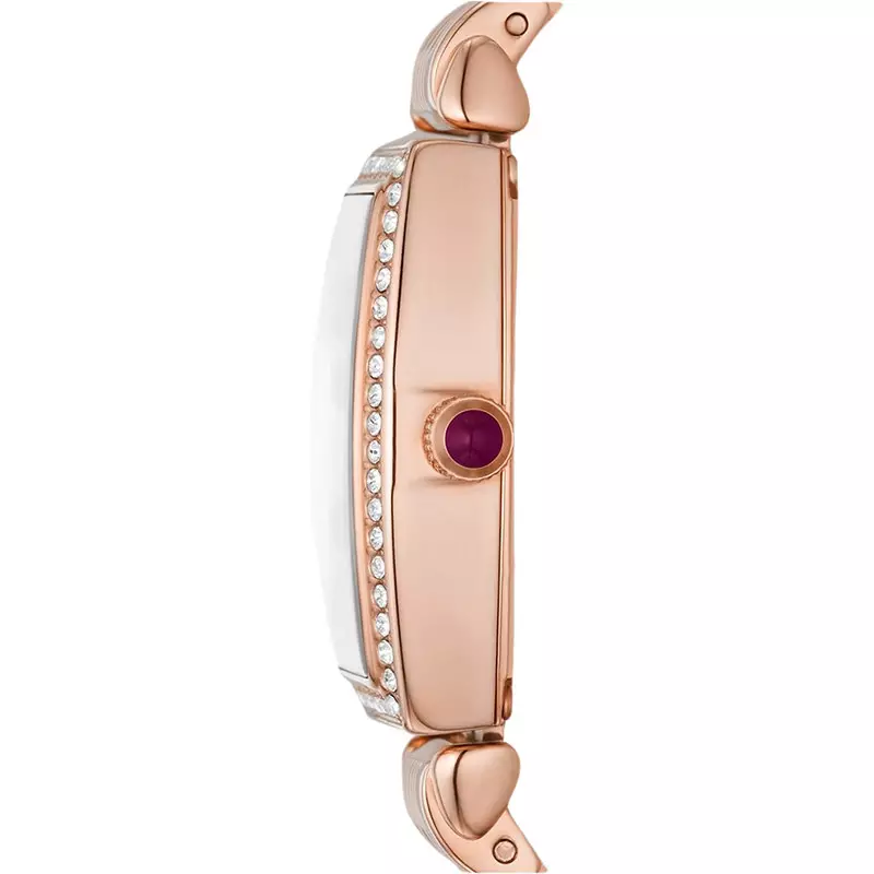 Jam Tangan Wanita Emporio Armani Fashion AR11488 Ladies Burgundy Dial Rose Gold Stainless Steel Strap