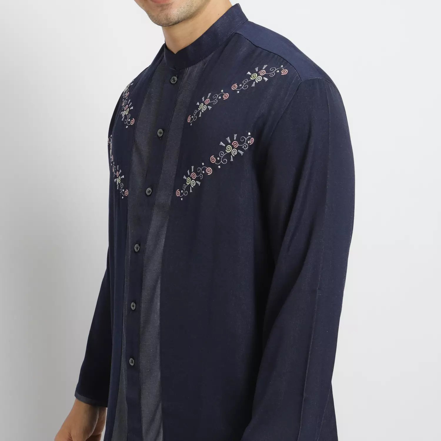 Baju Koko Ilmi Denim Panjang