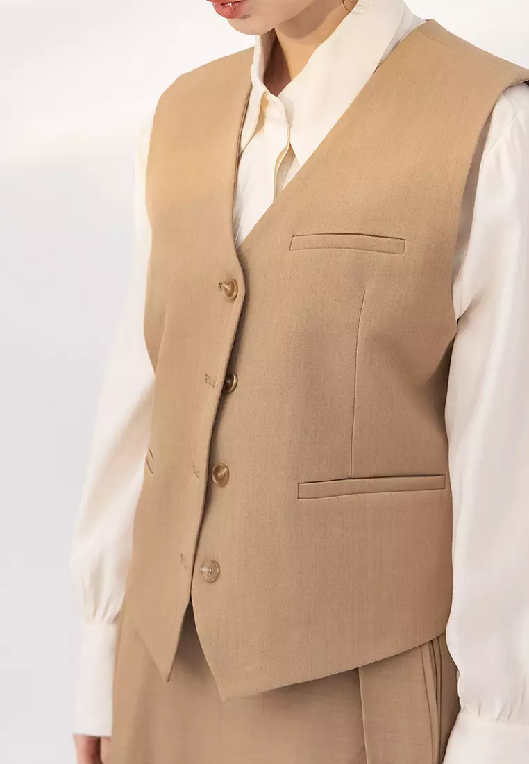 One-Pocket Suit Vest Top