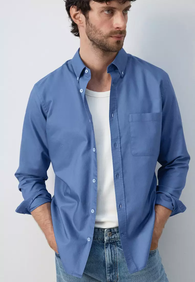 100% Cotton Regular Fit Lightweight Oxford Shirt