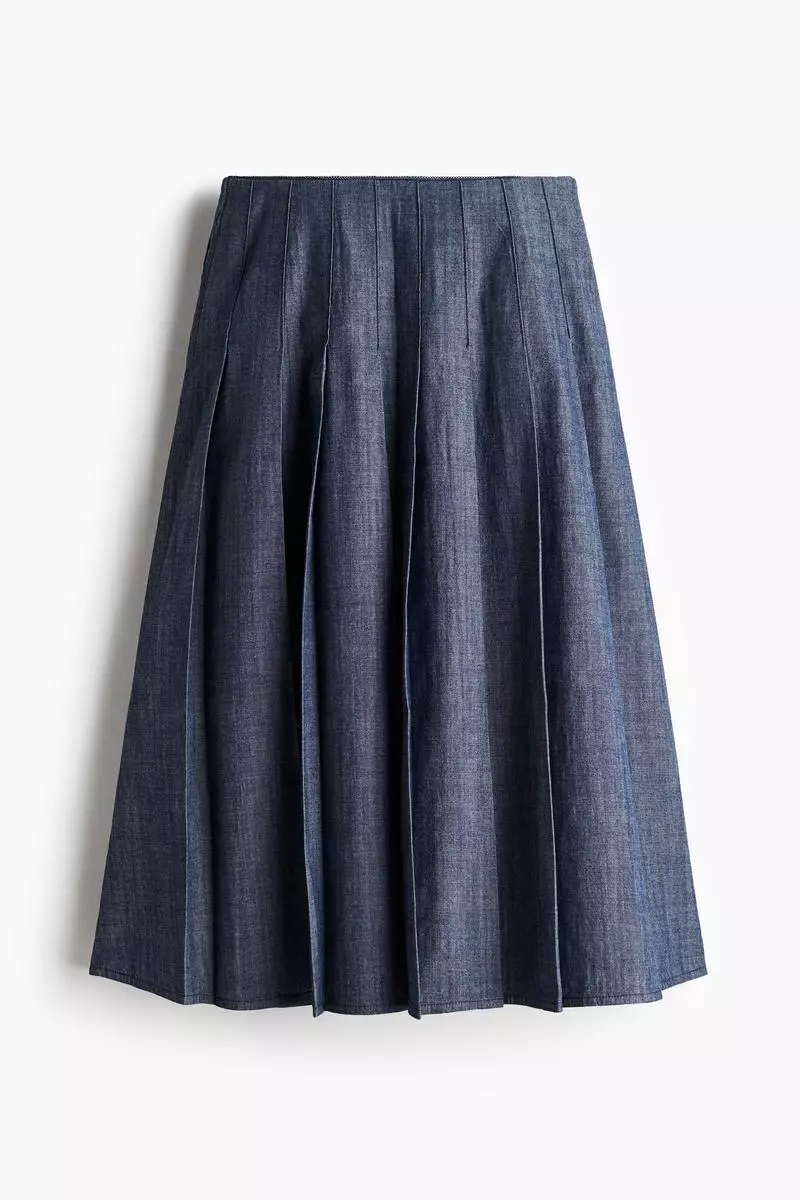 Buy H&M Pleated denim skirt 2025 Online ZALORA Philippines