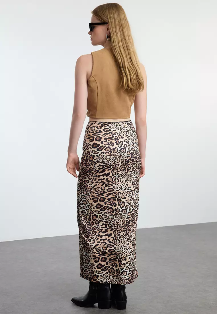Leopard Midi Skirt