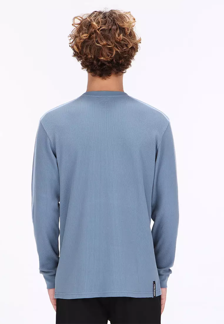 MLS RUSSEL THERMAL LONG SLEEVE TEE BLUE WASH