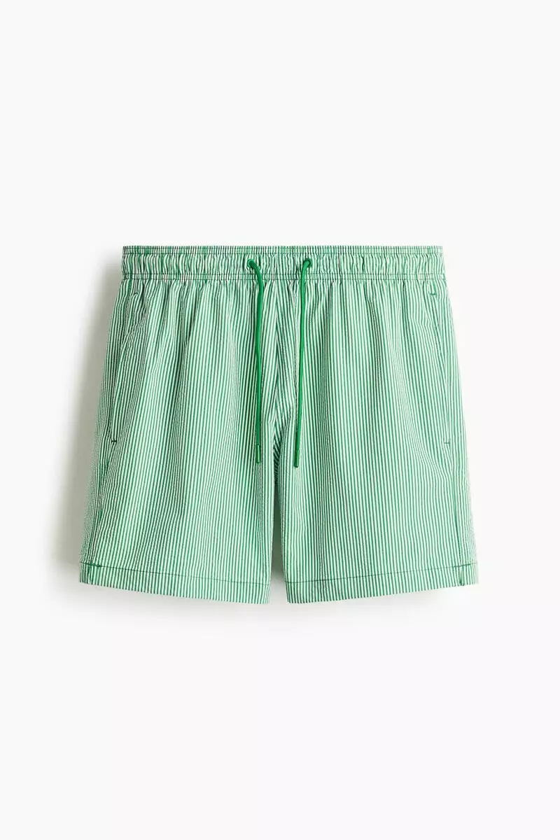 Seersucker swim shorts