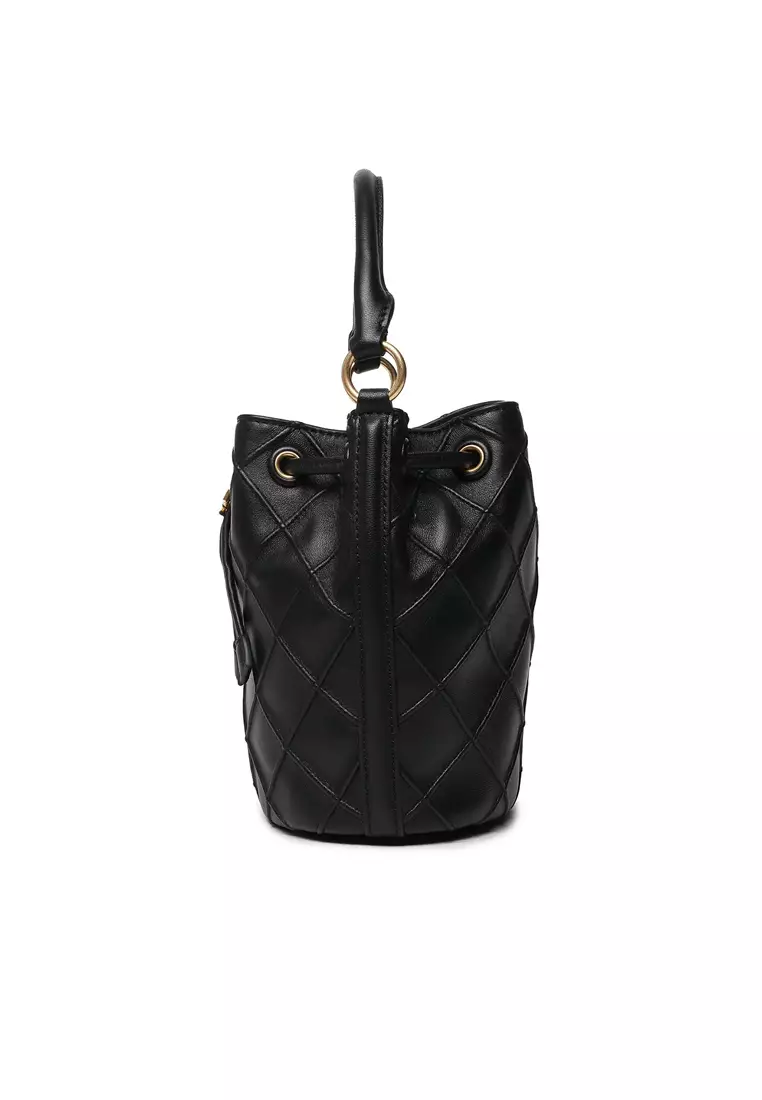 Small Fleming Soft Bucket Bag Black 142565