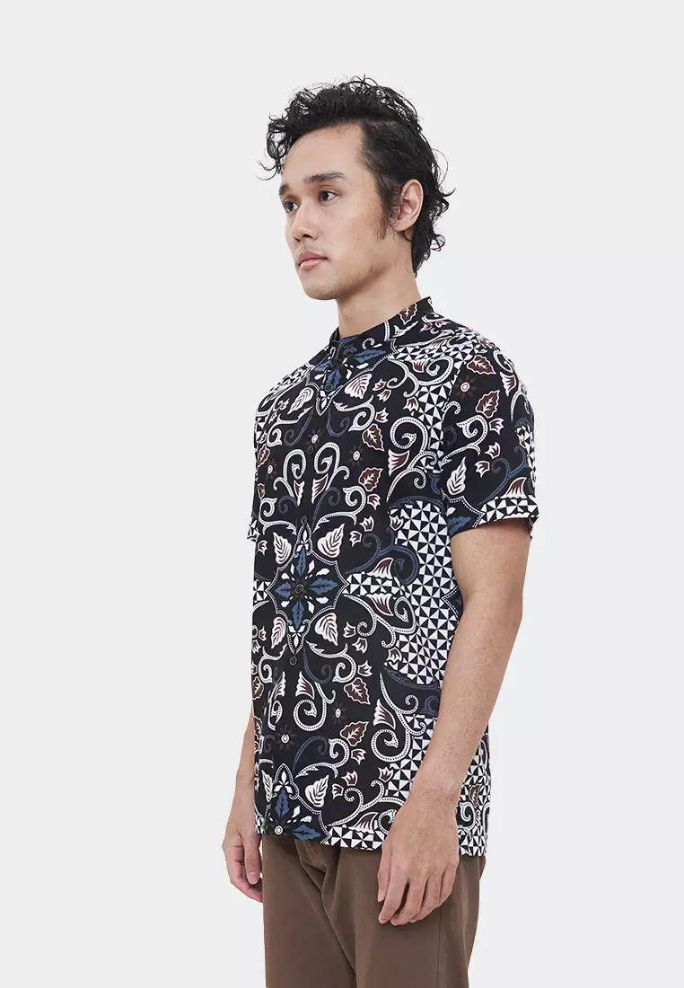 MANZONE kemeja batik lengan pendek pria - KARYARATA