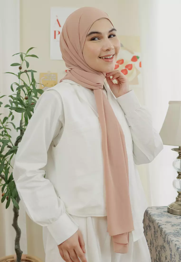 Bawal Signature Shawl Wheat (Pashmina Baby Doll Free Ciput Tali Rayon Exclusive New Label)