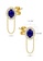 Aquae Jewels yellow Earrings Princess Chain 18K Gold and Diamonds - Yellow Gold,Emerald DF489AC388B8E0GS_1