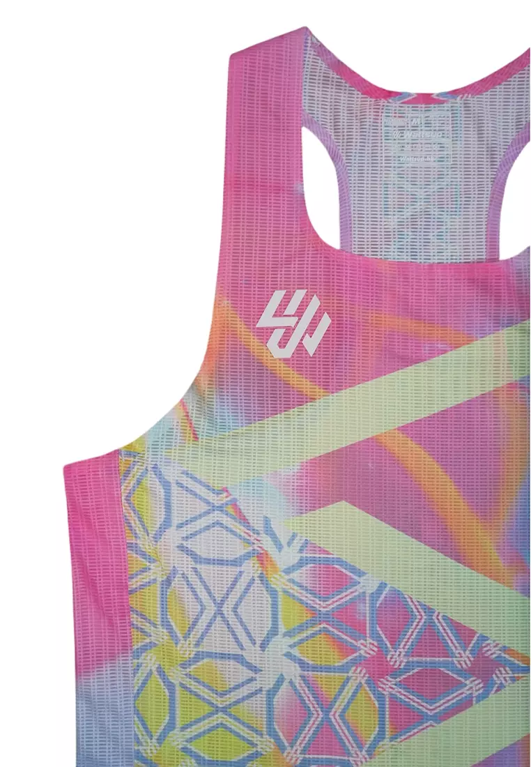 C2 Men Pink Marbles Race Vest