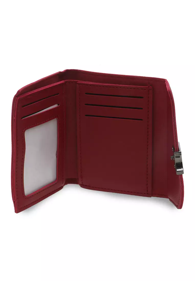 Small Wallet Design Simple Dompet Mini Wanita Premium Quality - Merah