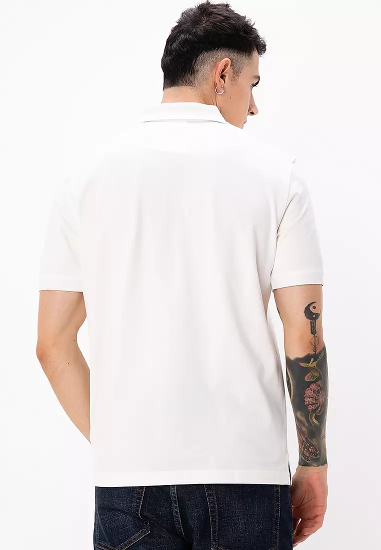 Contrast Pique Polo Shirt