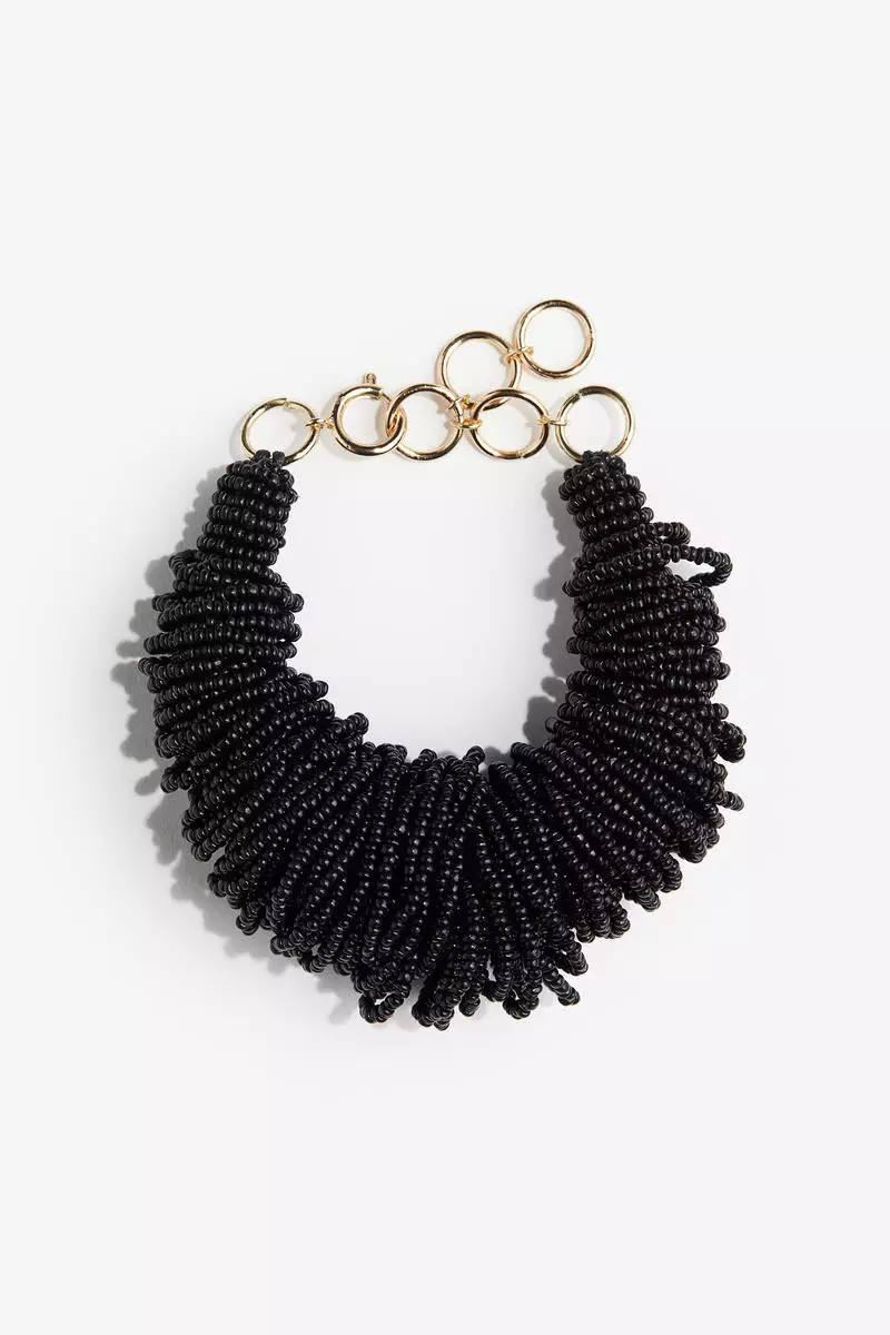Glass-bead statement bracelet