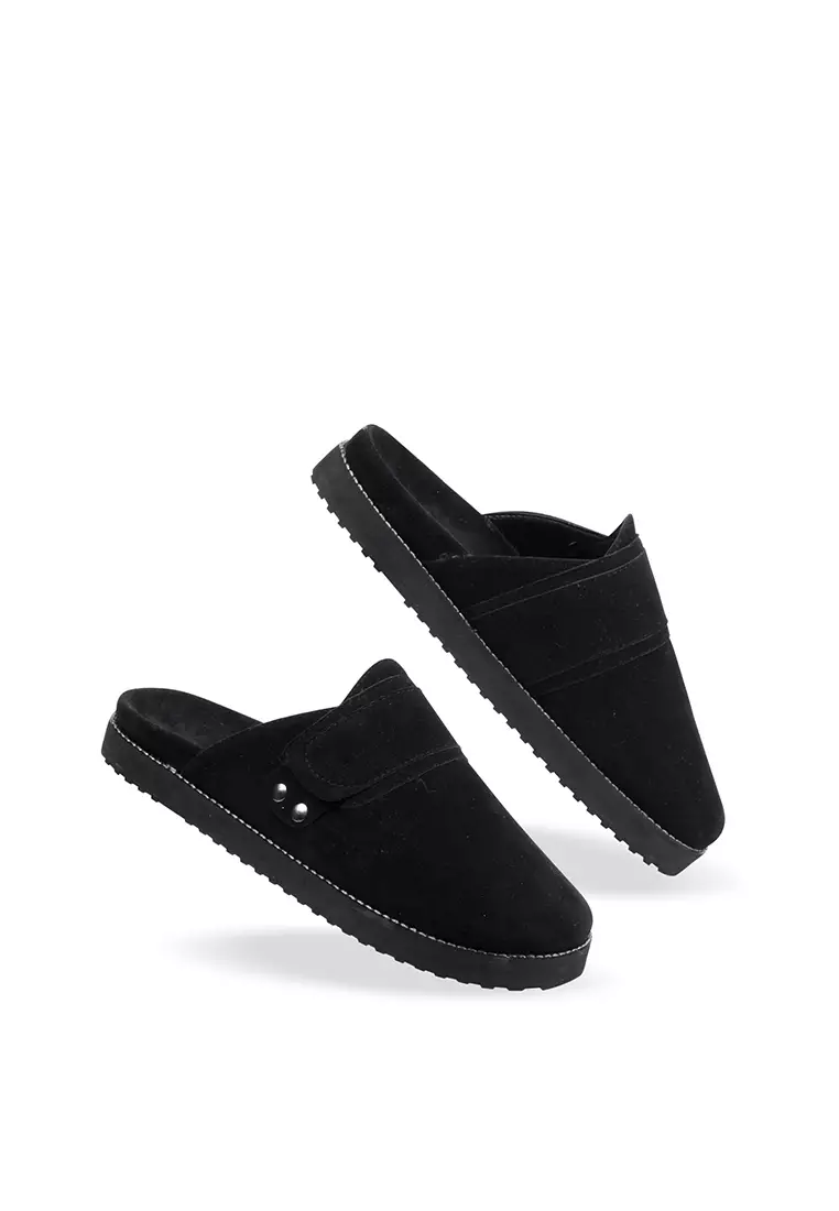 Lvnatica Anson Full Black Slide Sandals