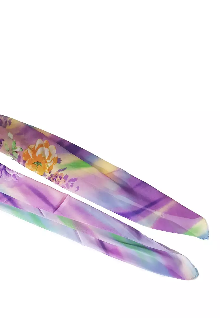 Arcus Silk-Feel Scarf White