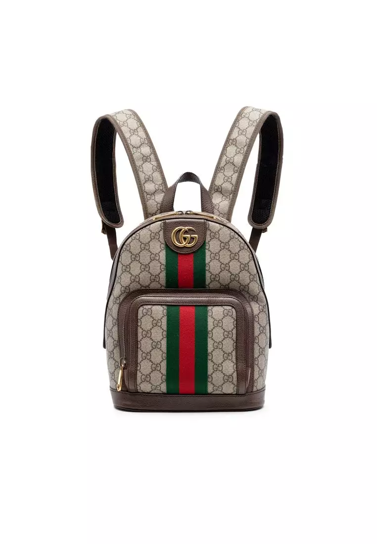 Pre-Loved Gucci Small Gg Supreme Web Ophidia Backpack