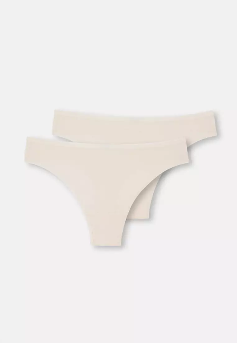 Pack of 2 Ecru Thong, Underwear for Women