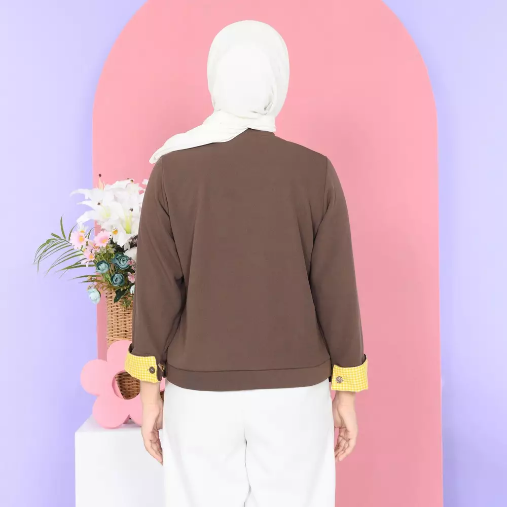 Listy Cardigan Knit - Mahogany M19623 R33S2