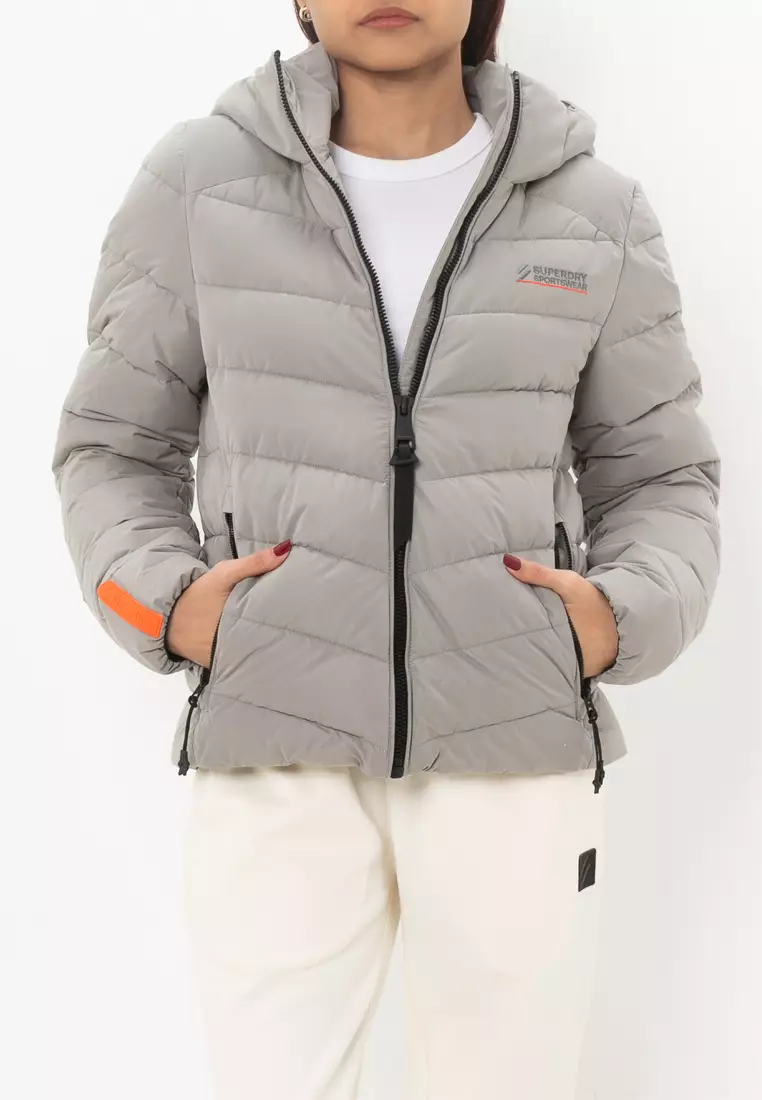 Superdry Padded Anorak With Hood Black Padded Bomber Jacket With