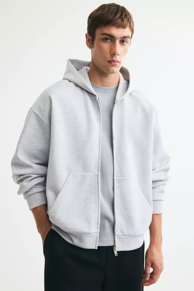 Oversized Fit Interlock Zip-through hoodie