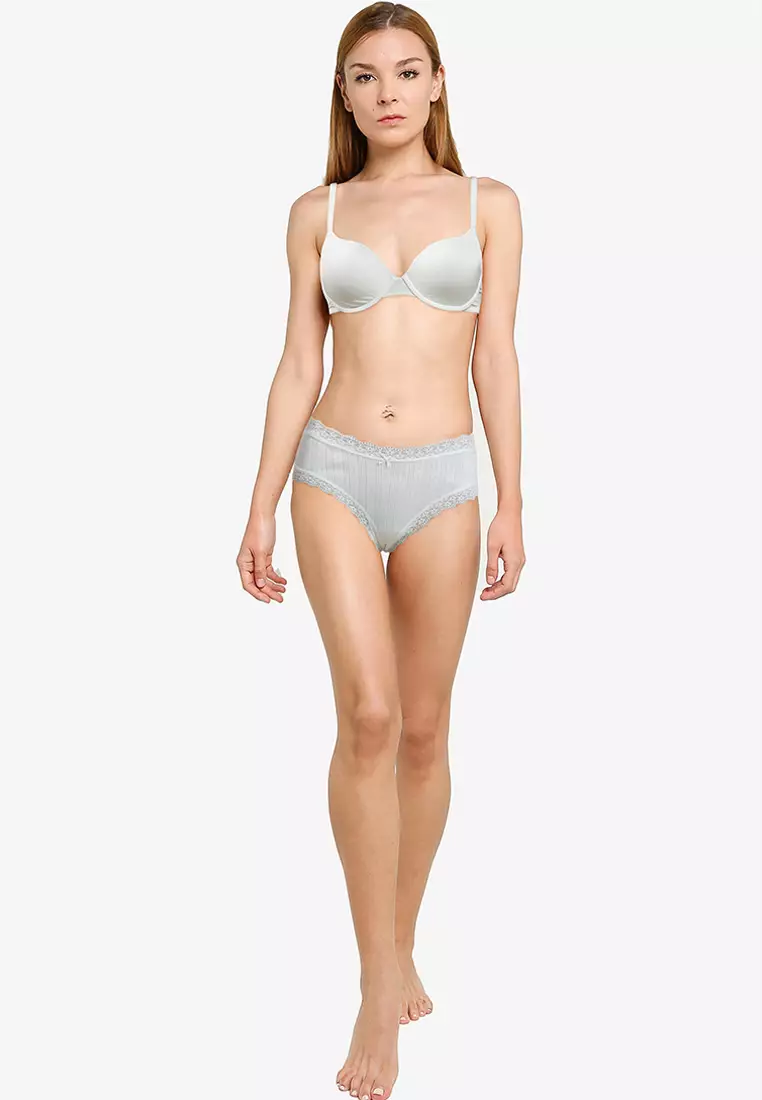 有機棉蕾絲巴西風內褲 5件裝