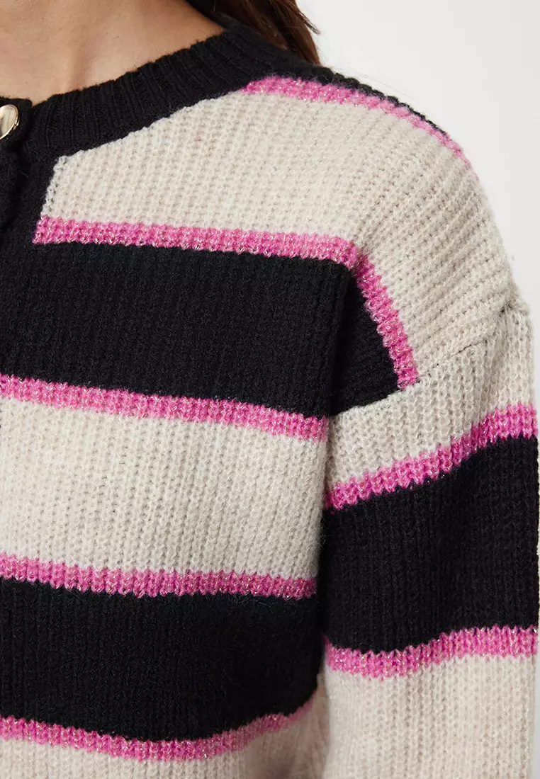 Color Block Striped Cardigan