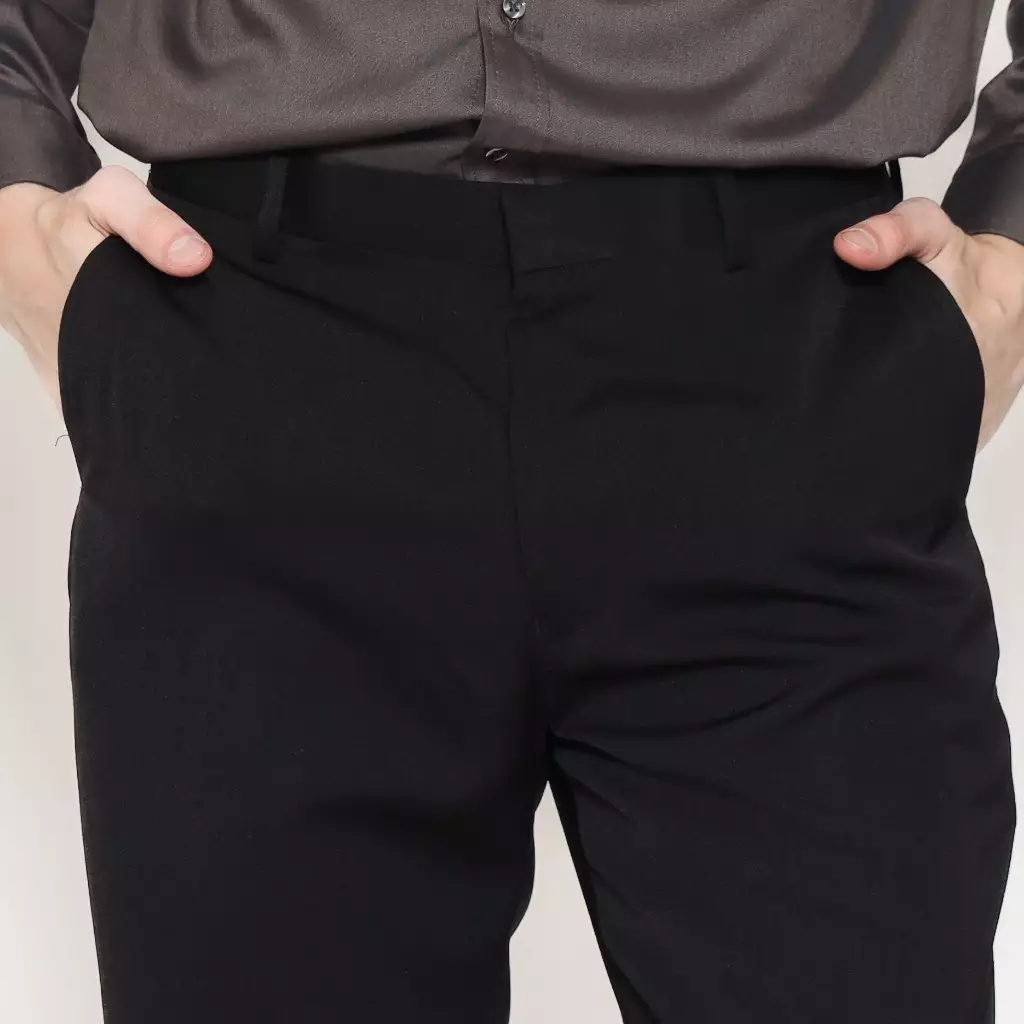 Schoeller Celana Panjang Pria Regular Fit Warna Hitam – Celana Formal Nyaman & Rapi | Tulsa