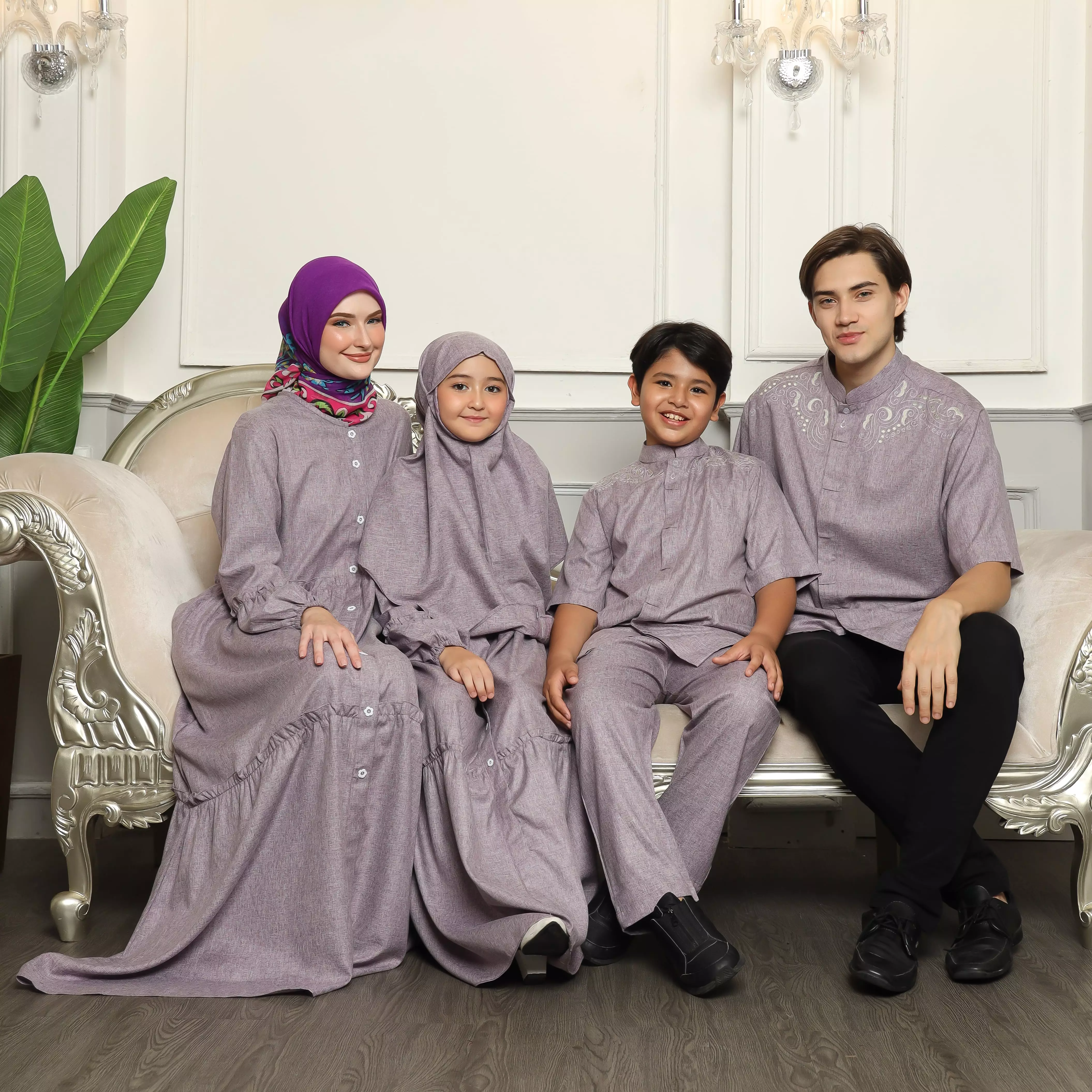 Gamis Sarimbit Anak GA 04 Lilac