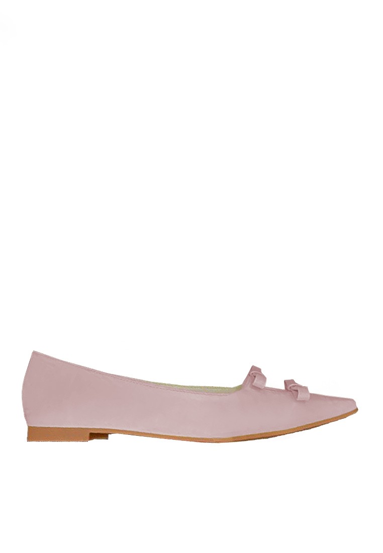 VANSA Double Bow Square Toe Low Heel Shoes VSW-Fq08