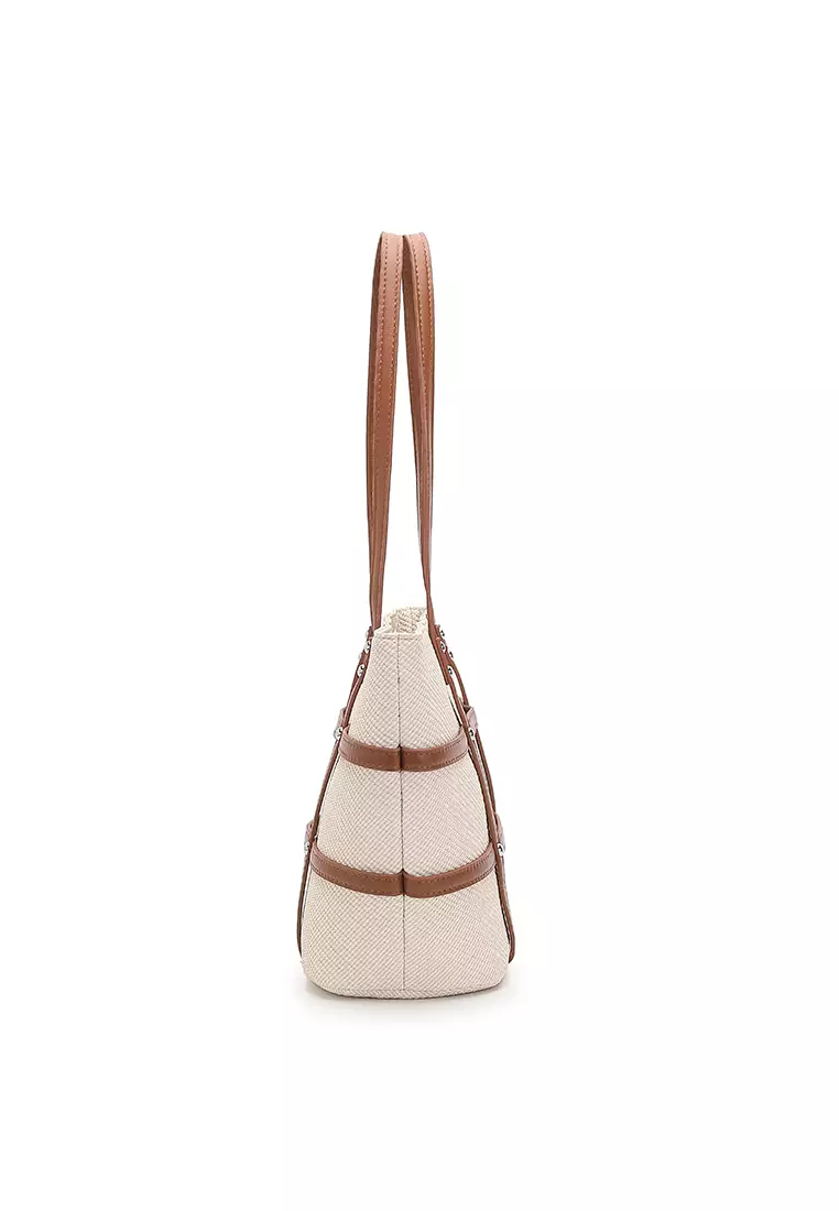 Women's Tote Bag / Shoulder Bag (Tas Jinjing Wanita / Tas Bahu Wanita) - Krem