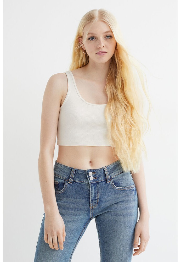 Jual H&M Cotton crop top Original | ZALORA Indonesia