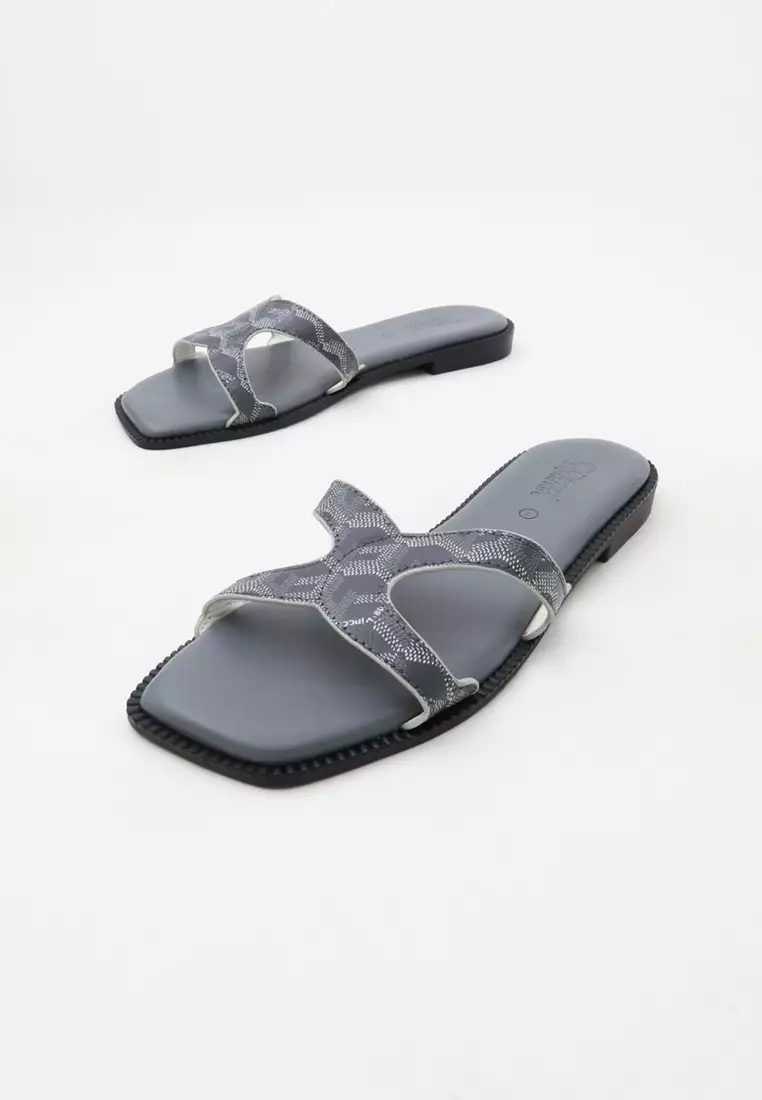 Slide On Flat Sandals