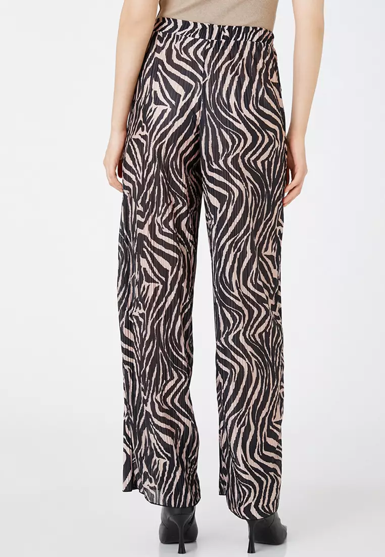 Black Patterned Pants