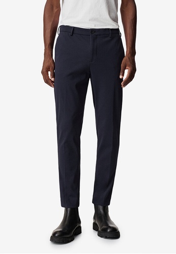 MANGO Man blue Slim-Fit Cotton Suit Trousers 7F55DAAC9687FEGS_1
