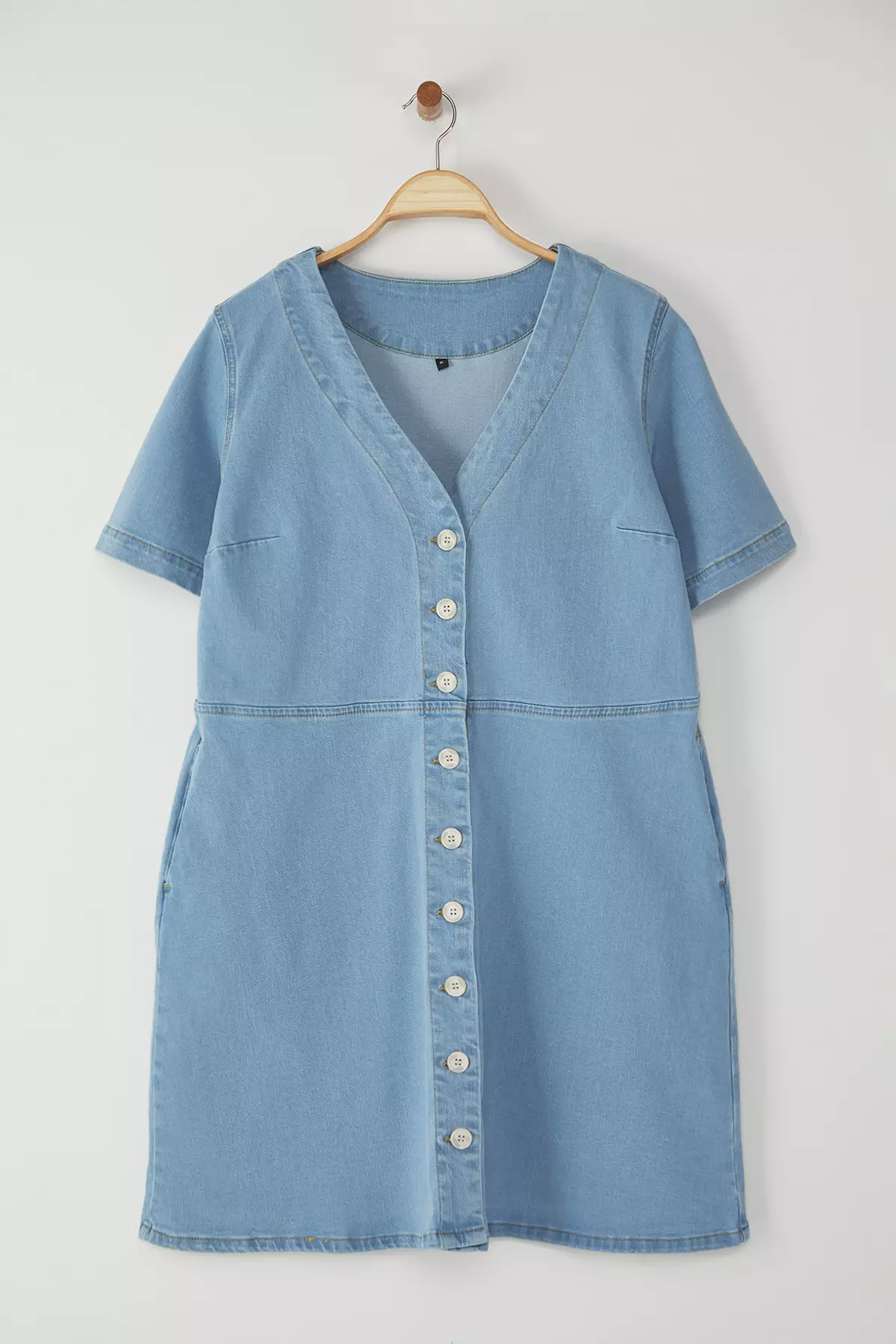 Plus Size Blue Comfort Denim Dress