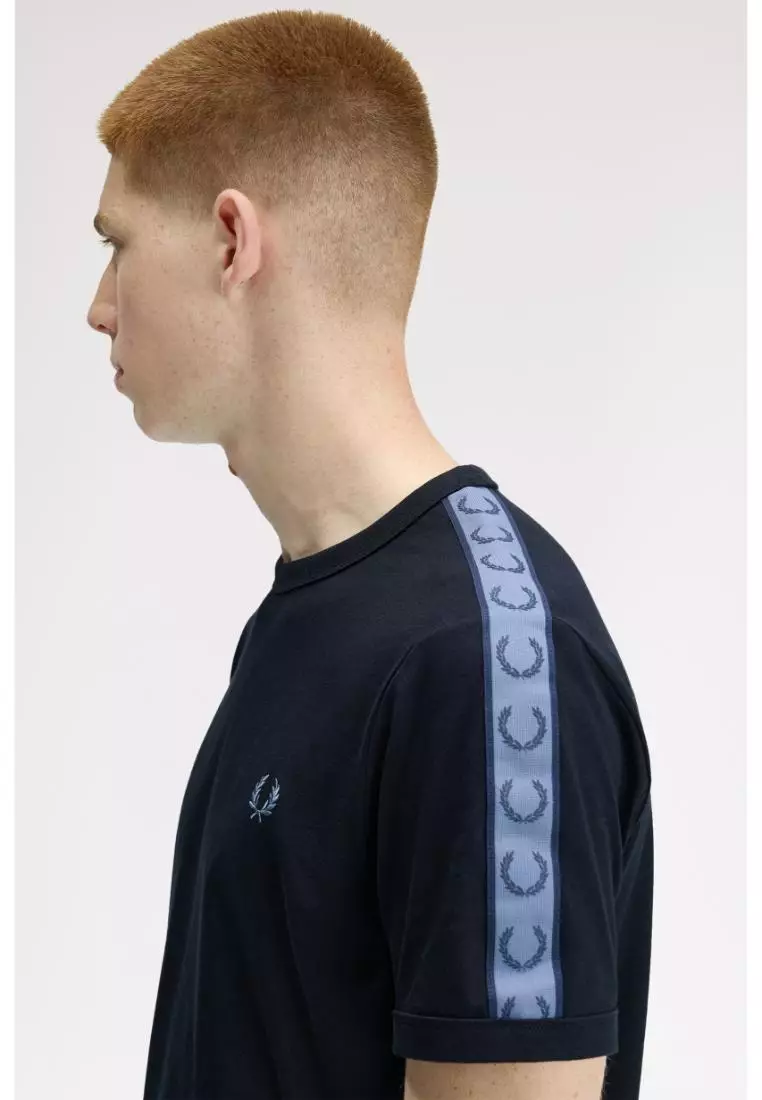 Fred Perry M4613 Contrast Tape Ringer T-Shirt (Navy / Ace Blue)