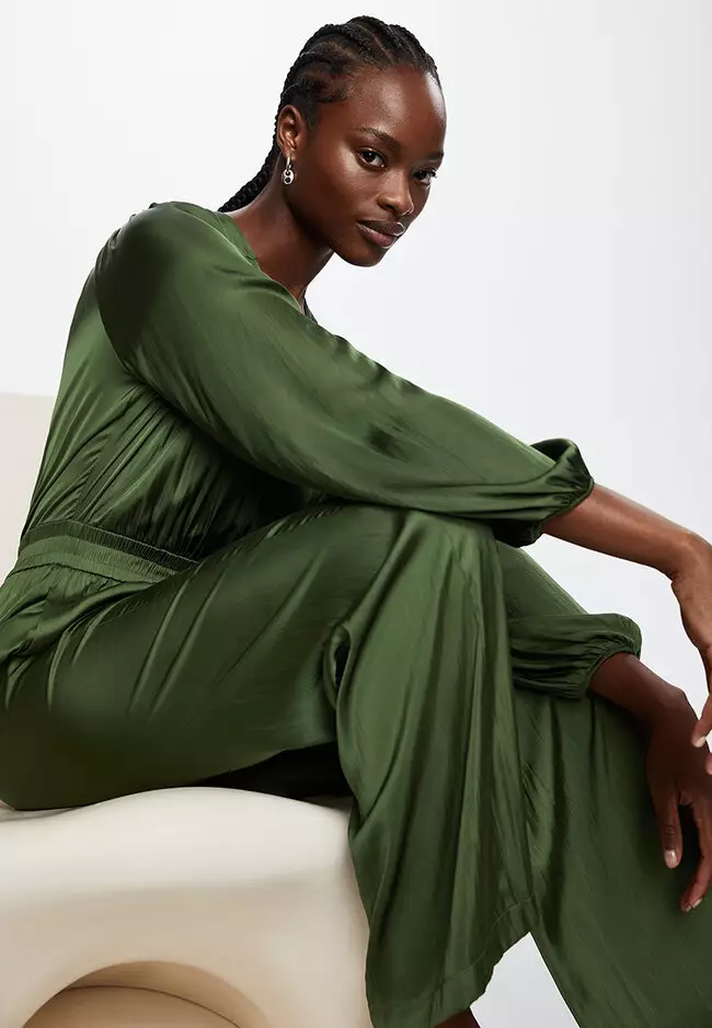 Buy Mango Long Satin Jumpsuit 2023 Online ZALORA Philippines