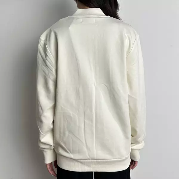 Jaket FRED PERRY STRIPE CENTER BROWN NAVY IVORY WHITE ZIP TRACK JACKET 100% ORIGINAL